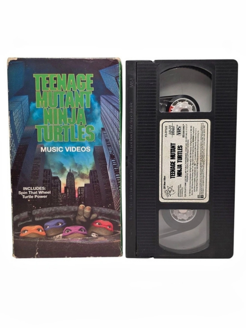 Teenage Mutant Ninja Turtles Music Videos VHS 1990 Rare